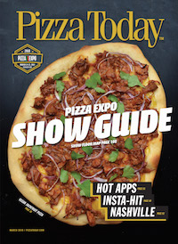 Pizza Today, magazine cover, pizza industry, march 2018, pizza expo