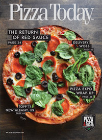 pizza today, trade magazine, pizza industry, may 2018, red sauce